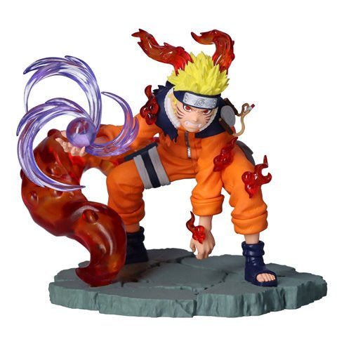 Naruto Uzumaki Memorable Saga Statue front view with chakra effects