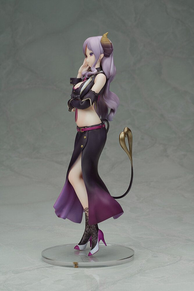 Side profile showcasing Mary’s elegant pose and outfit details.