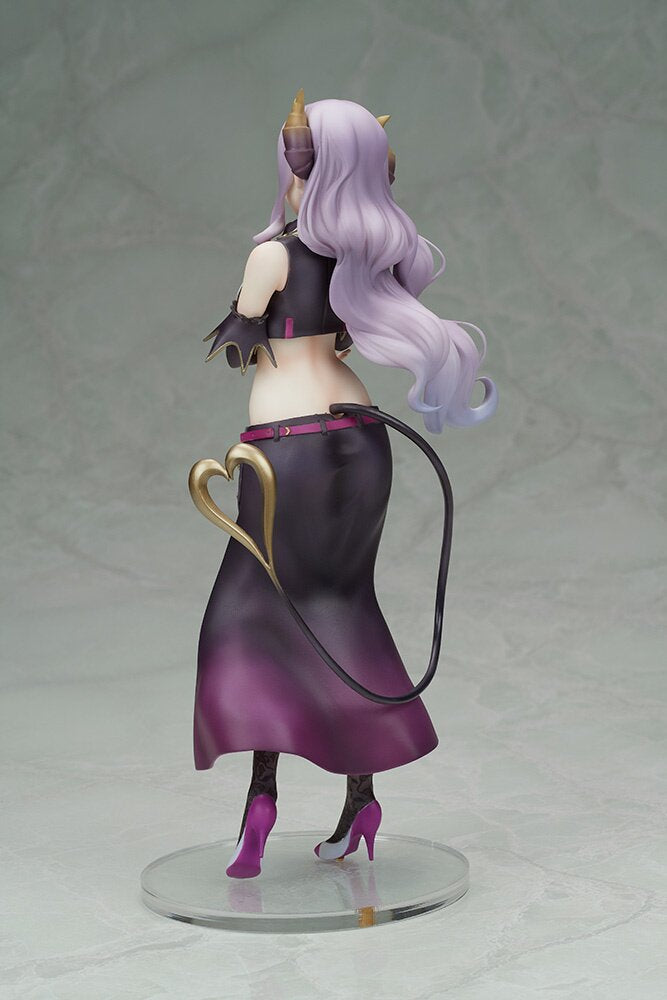 Rear view displaying the figure’s sculpted hair and attire.