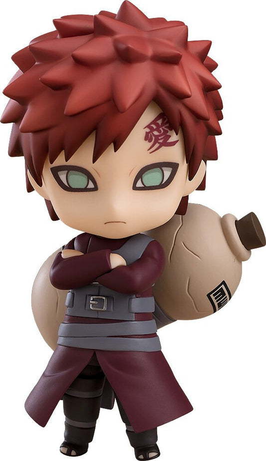 Front view of Nendoroid Gaara #956 with sand gourd accessory