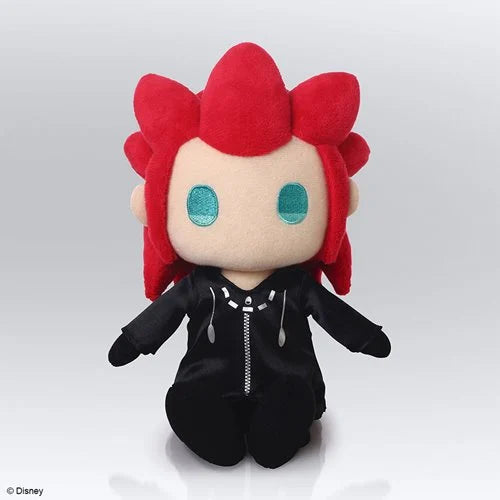 Kingdom Hearts III Axel Plush standing upright with embroidered details and soft fabric coat.
