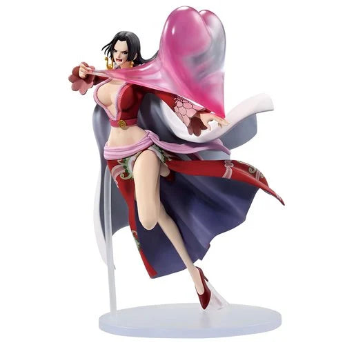 Side view of Bandai Spirits Boa Hancock figure, highlighting anime-accurate facial features and shading.