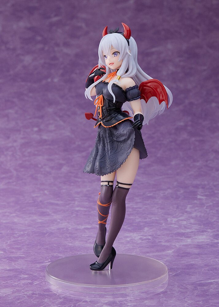 Side profile showcasing Elaina's devilish outfit and pose.