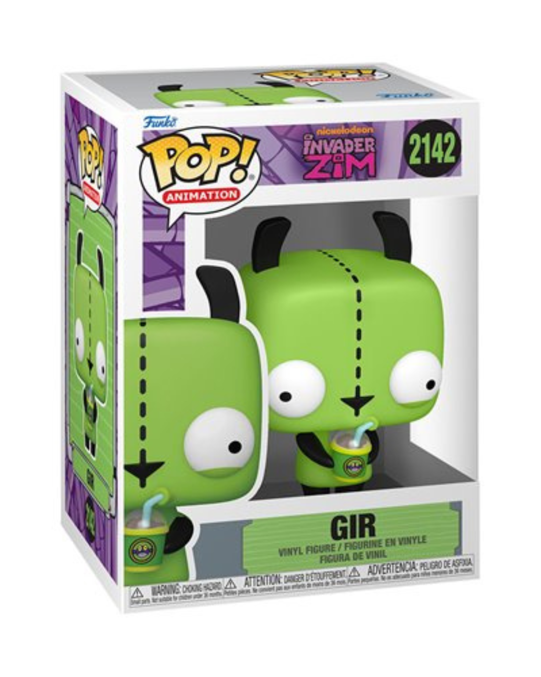 Funko POP! Animation Invader Zim GIR #2142 (Dog Disguise) – Vinyl Figure + Protector (New)