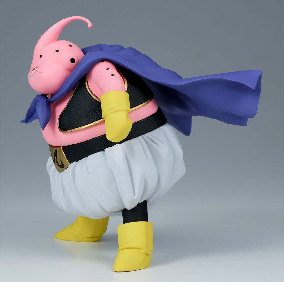 Side view of Banpresto Majin Buu figure showing pose and height.