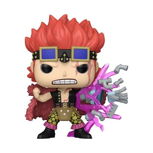 Eustass Kid Funko Pop! figure from One Piece with metallic robotic arm and spiky red hair.