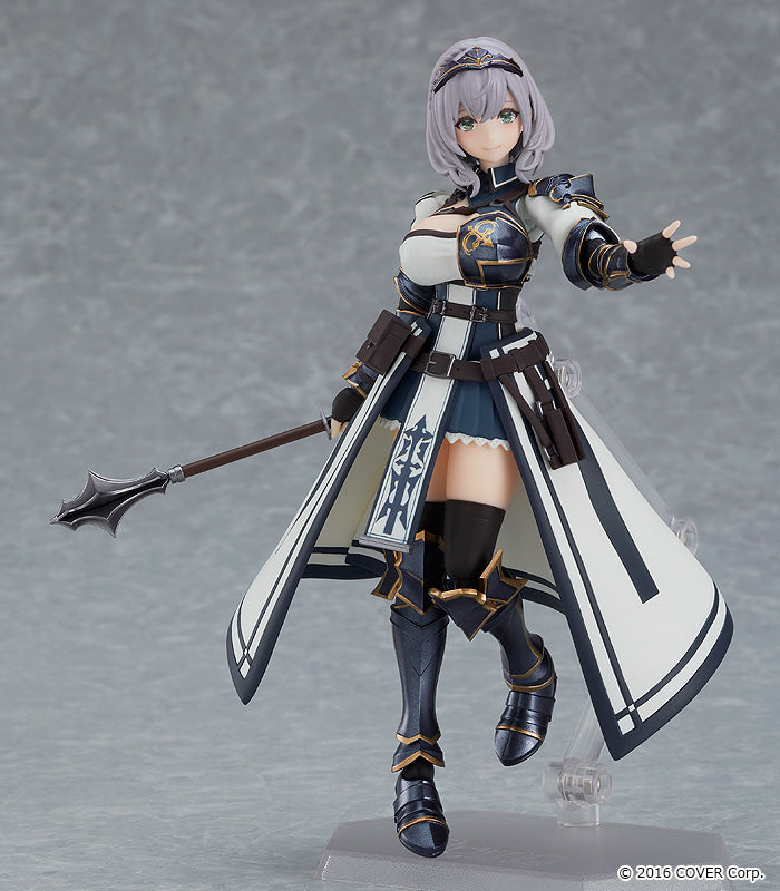 Hololive Shirogane Noel Figma Action Figure posed with sword accessory.