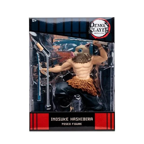 Officially licensed Demon Slayer Inosuke Hashibira statue in original packaging.