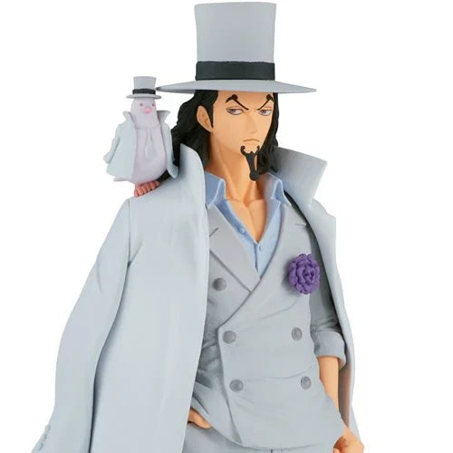 Close-up of Lucci’s face and suit detail from The Grandline Men series.