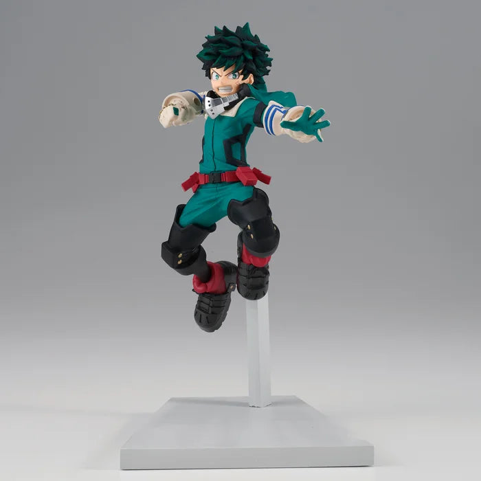My Hero Academia Bravegraph Izuku Midoriya figure in mid-air punch pose by Banpresto.