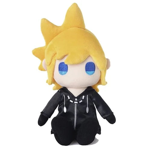 Kingdom Hearts III Roxas Plush standing upright with embroidered details and soft fabric coat.