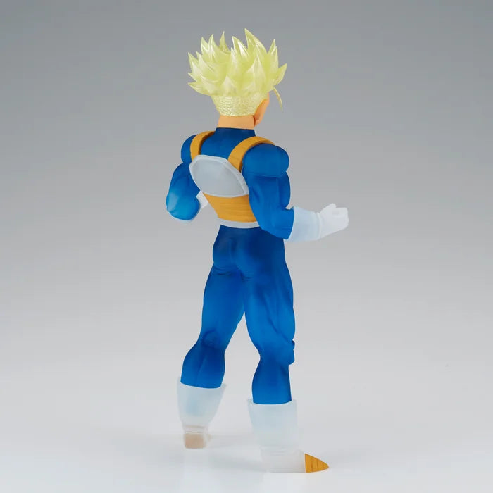 Back view showing Trunks’ translucent hair and detailed sculpt.