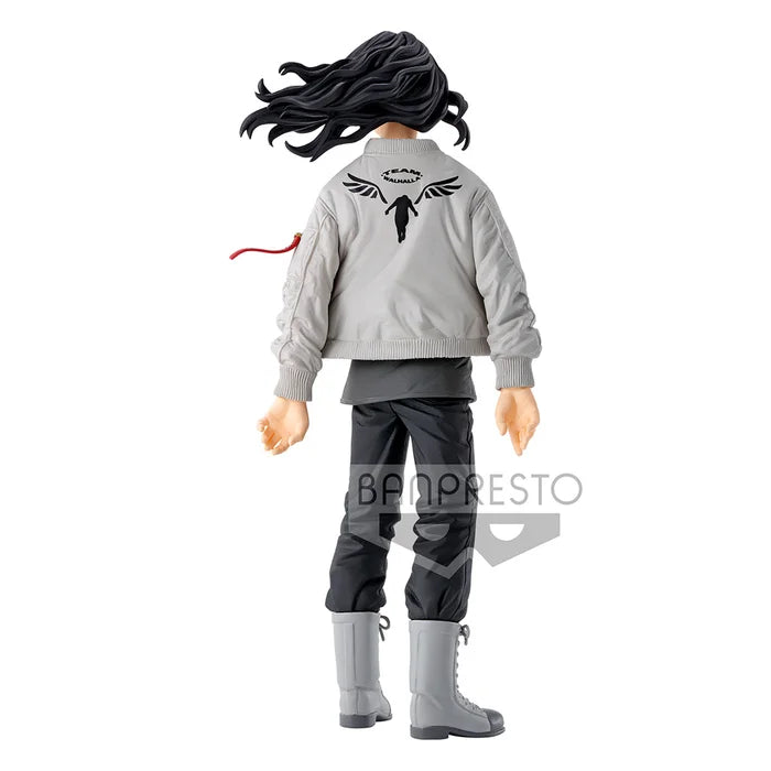 Back view showcasing Baji’s Valhalla uniform and pose.