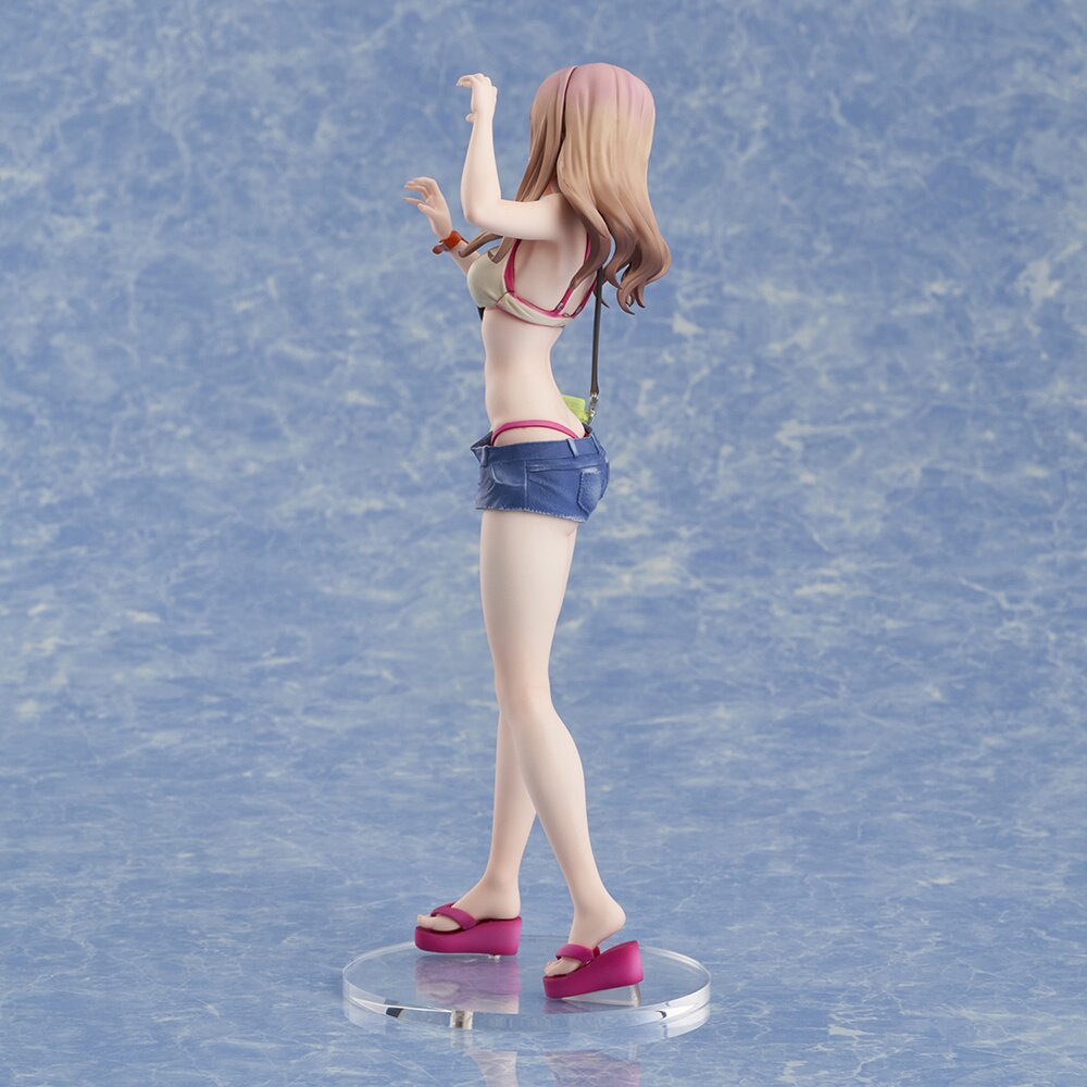 Left side angle of Yume Minami figure in swimwear, highlighting sculpted body detail and accessories.