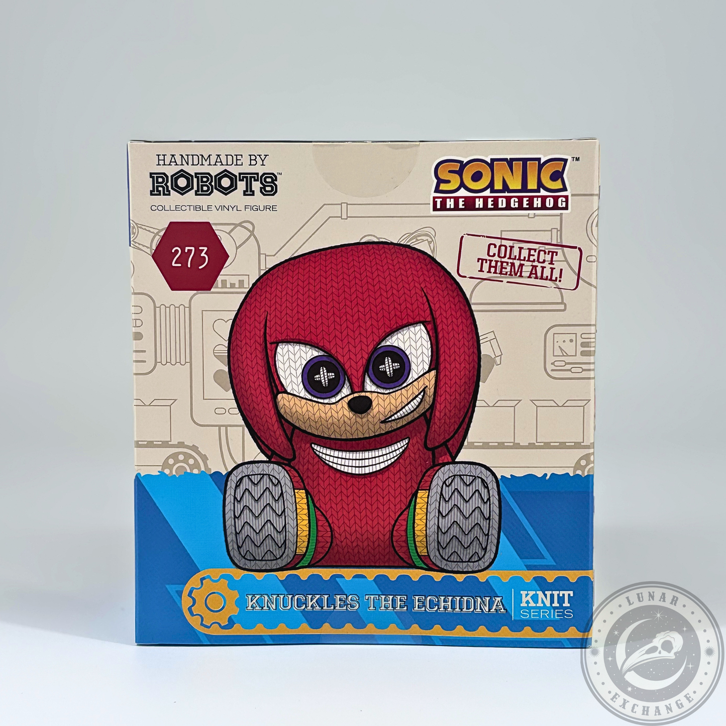Sonic the Hedgehog Knuckles #273 Knit Series Vinyl Figure by Handmade by Robots