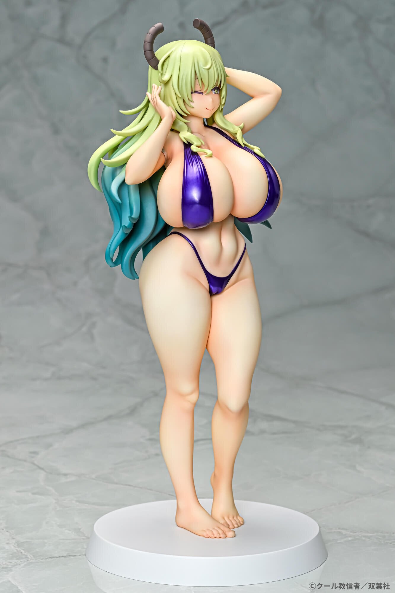 Side view showcasing Lucoa’s dynamic pose and flowing hair.