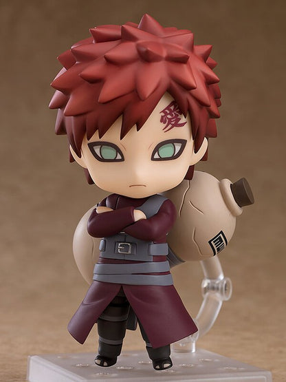 Front view of Nendoroid Gaara #956 with sand gourd accessory
