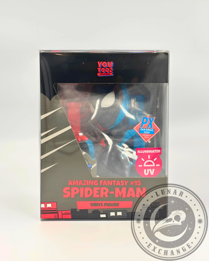 Marvel Comics Collection Spider-Man: Amazing Fantasy #15 Illuminated Vinyl Figure – SDCC 2024 Previews Exclusive (with Protector)