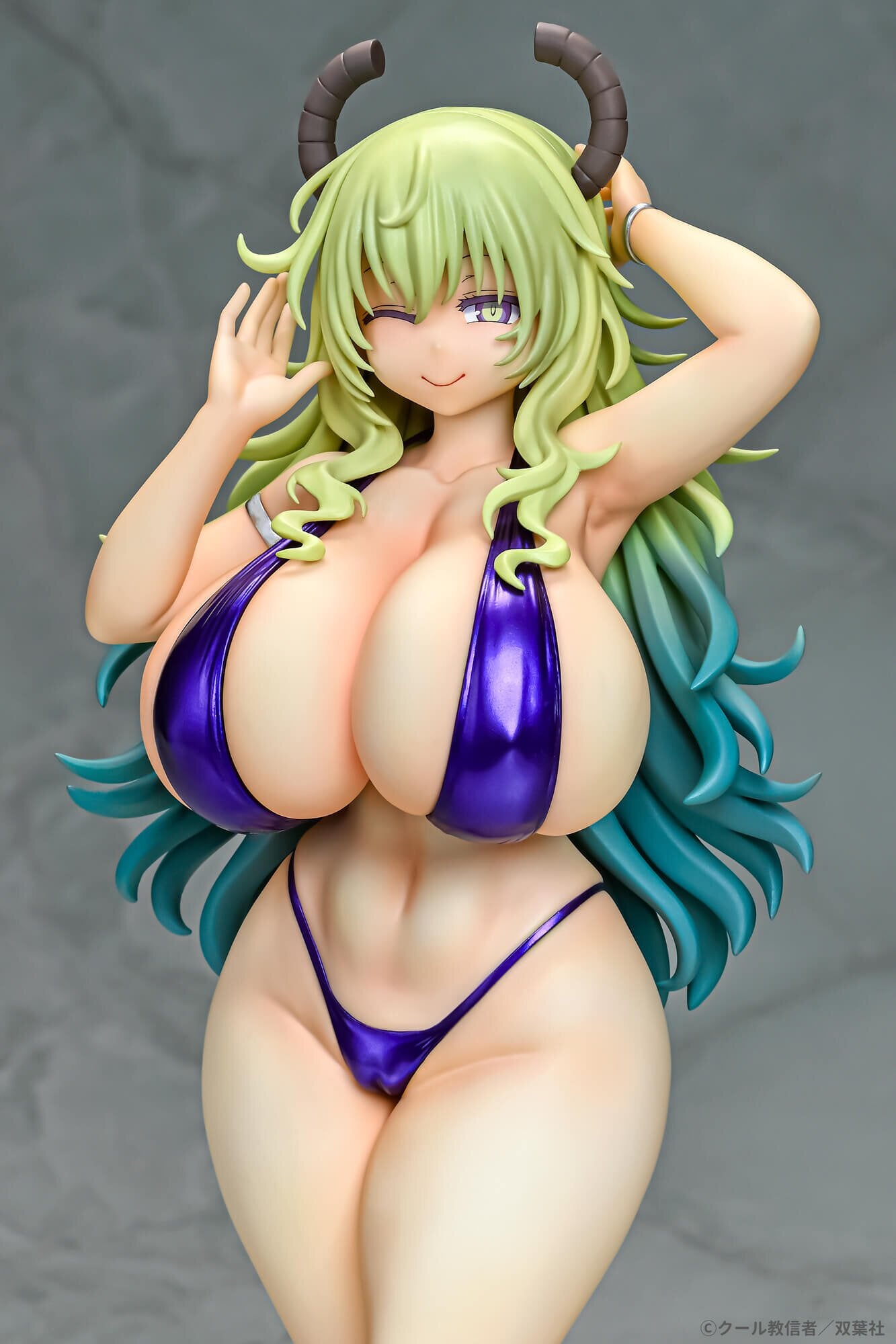 Close-up of Lucoa’s smiling face and detailed bikini top.