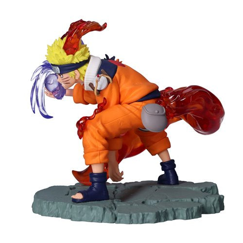 Side angle showing swirling Rasengan effect and chakra flames