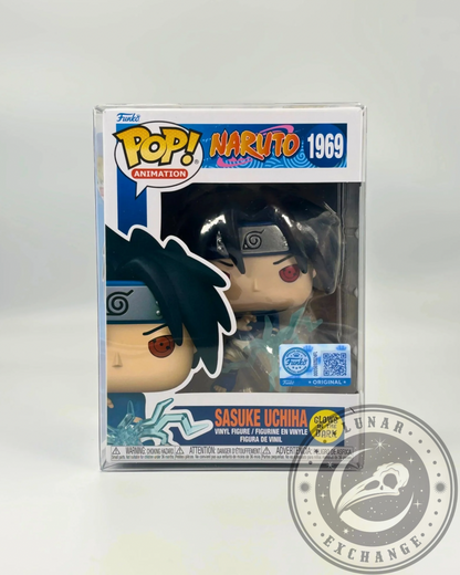 Naruto Sasuke Uchiha (Chidori) Glow-in-the-Dark Funko Pop! #1969 – EE Exclusive (With Protector)