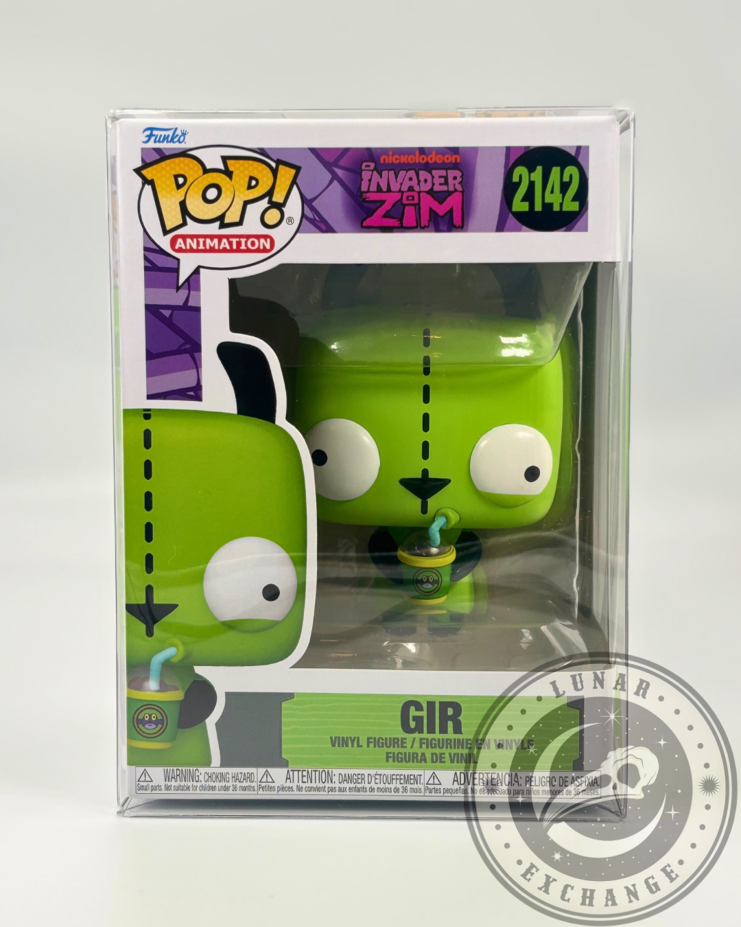 Funko POP! Animation Invader Zim GIR #2142 (Dog Disguise) – Vinyl Figure + Protector (New)