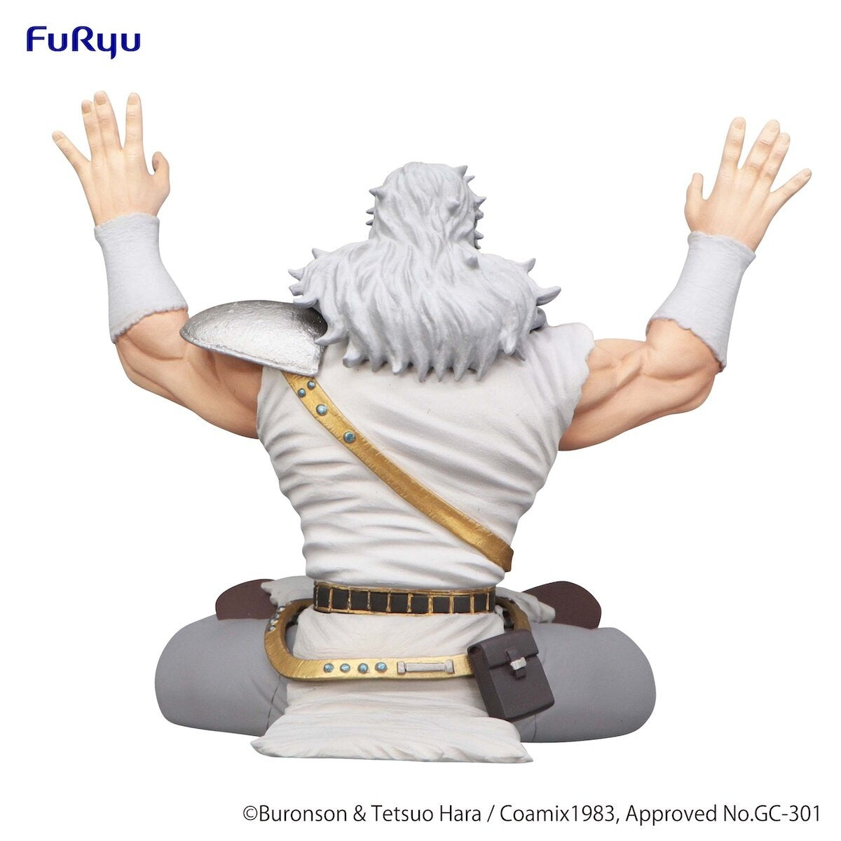 Rear view displaying the figure's back and clothing folds.