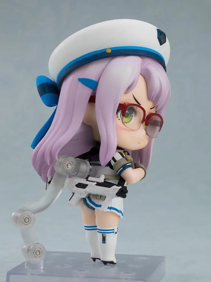 Side view showcasing her hat and facial expression