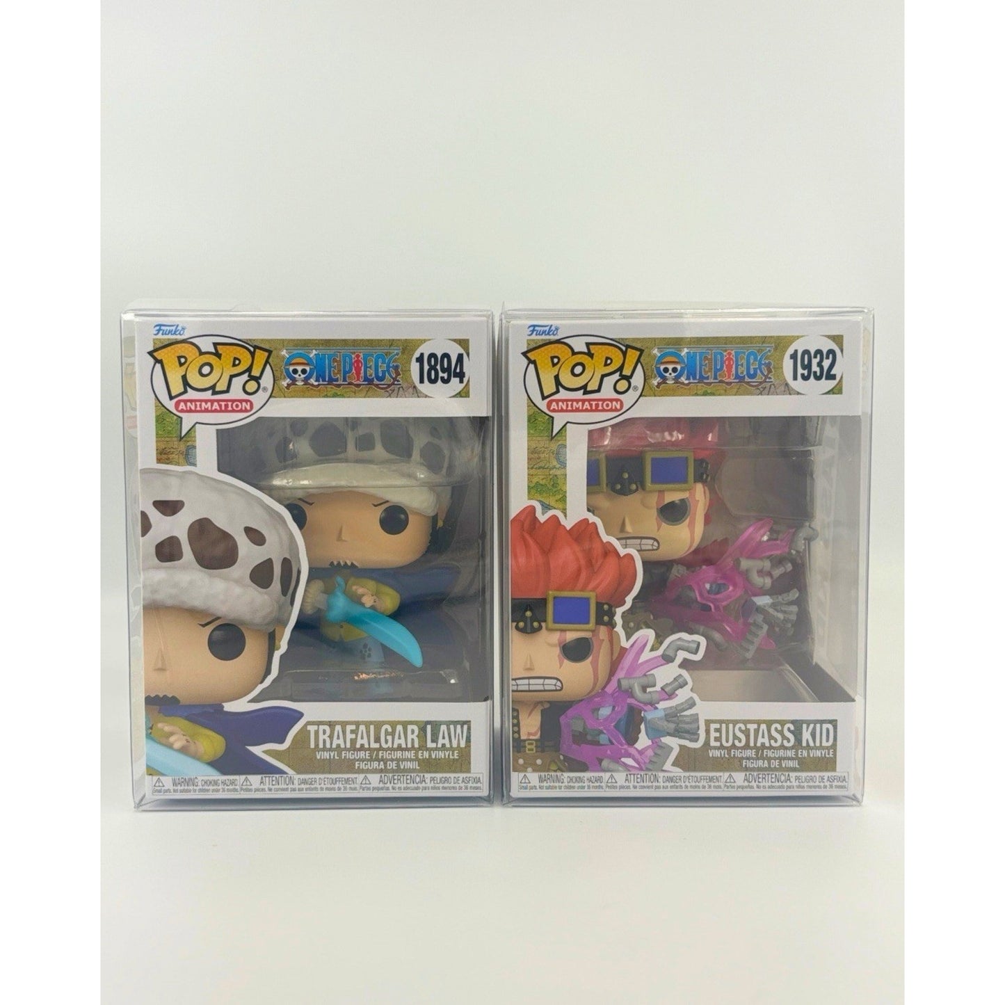Funko Pop! One Piece Wave 10 Eustass Kid & Trafalgar Law Set w/ Protectors