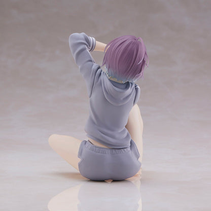 Rear view  profile showing casual hoodie and relaxed posture