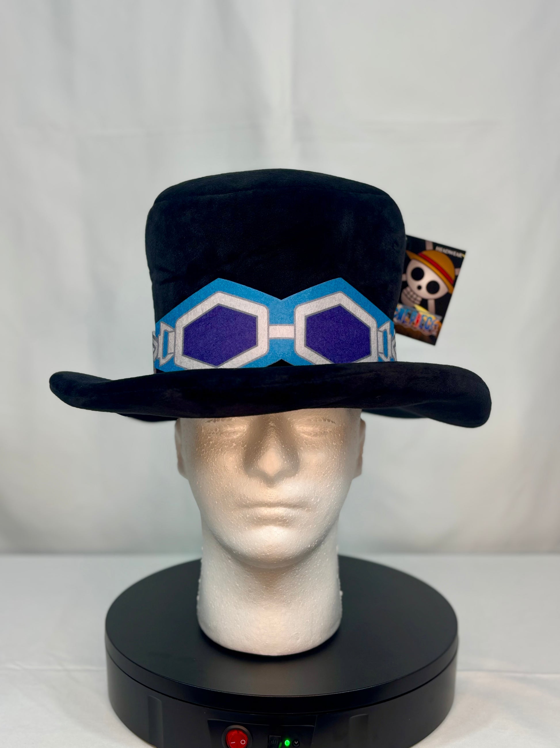 Front view of Sabo roleplay plush hat
