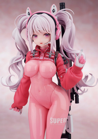 Close-up of Alice’s detailed face and weapon from FLARE figure.