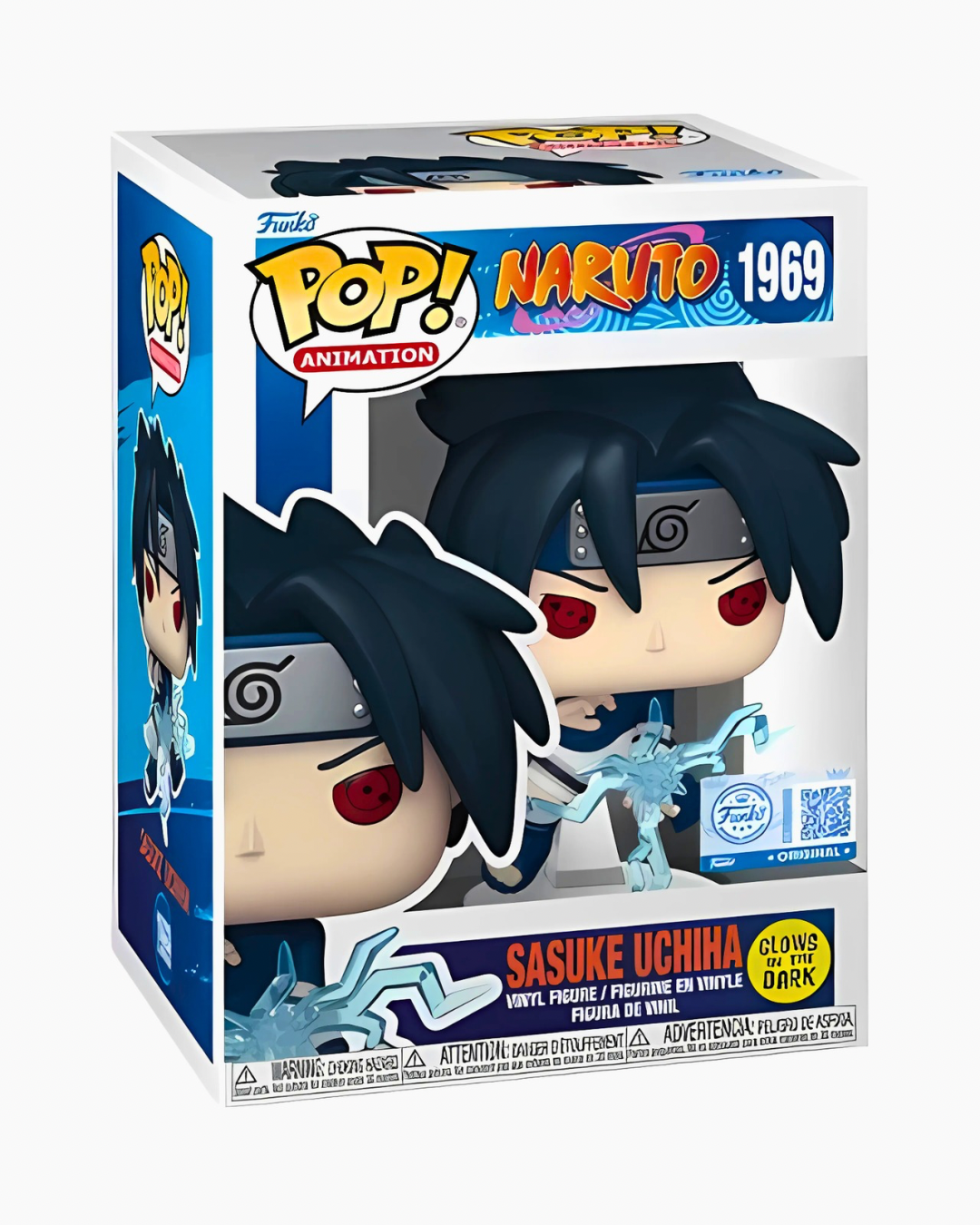 Naruto Sasuke Uchiha (Chidori) Glow-in-the-Dark Funko Pop! #1969 – EE Exclusive (With Protector)
