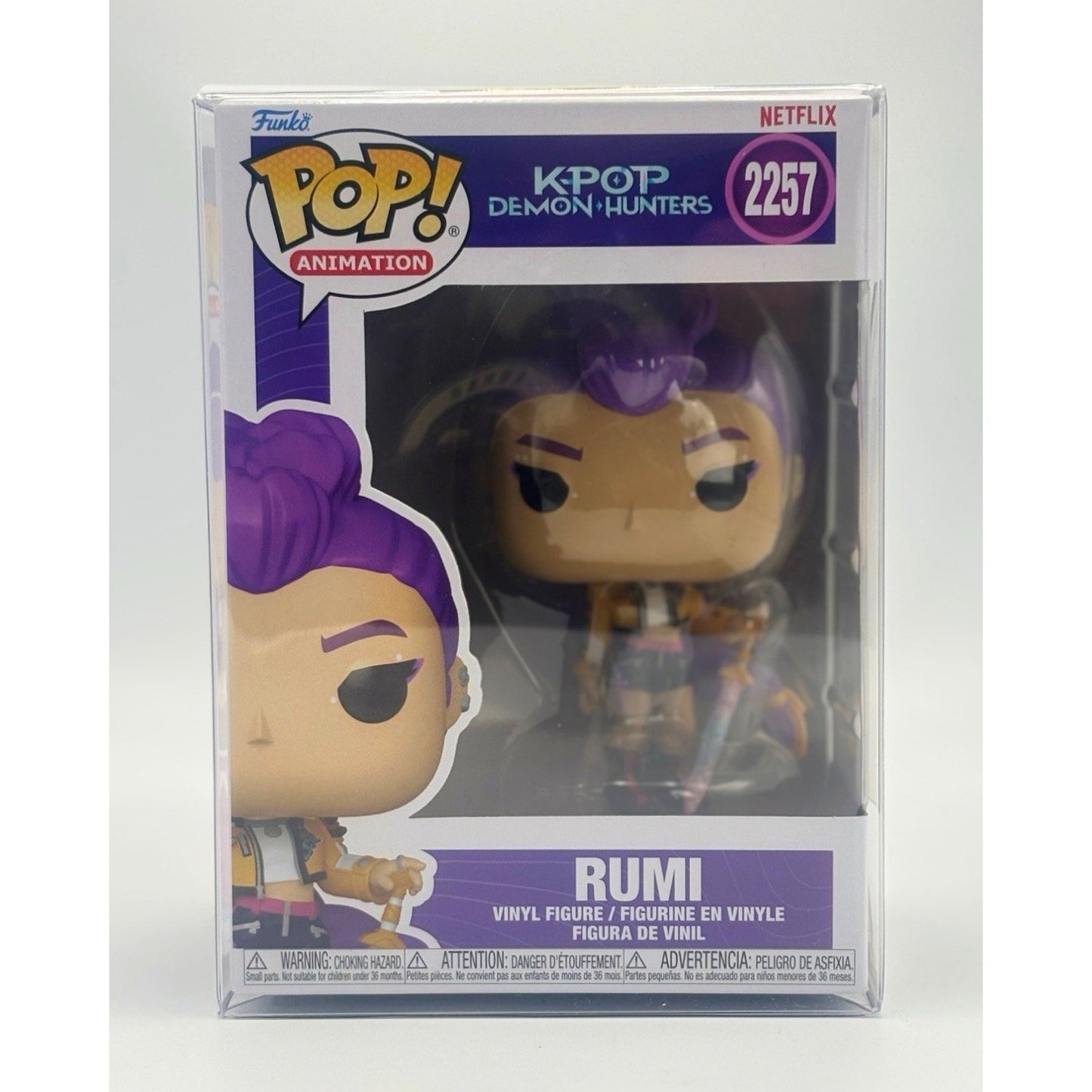 Funko Pop! Animation KPop Demon Hunters Rumi #2257 Vinyl Figure w/ Protector