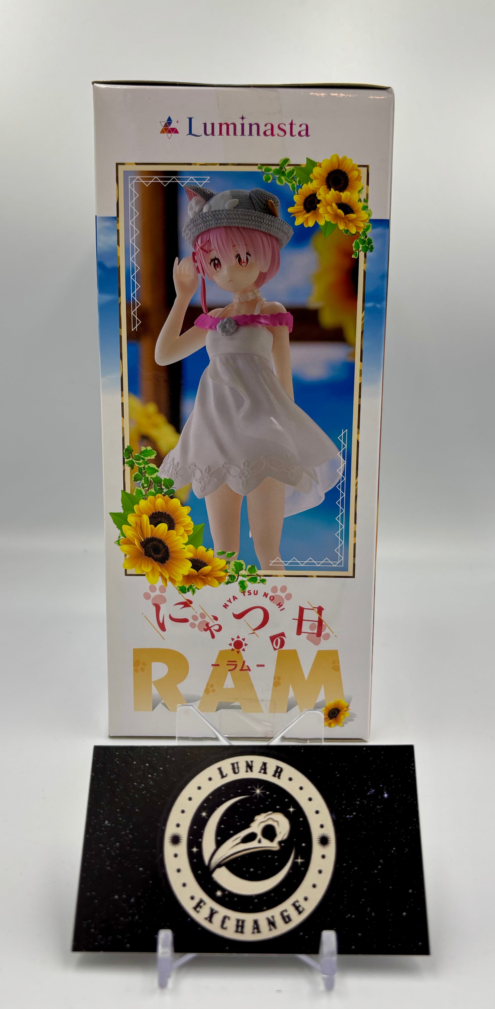 Packaging of the Luminasta Ram: Nyatsu Day Ver. figure by SEGA.