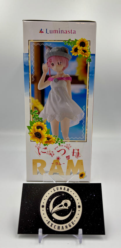 Packaging of the Luminasta Ram: Nyatsu Day Ver. figure by SEGA.