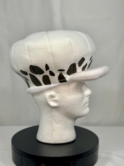 Side angle showing cow-print brim detail
