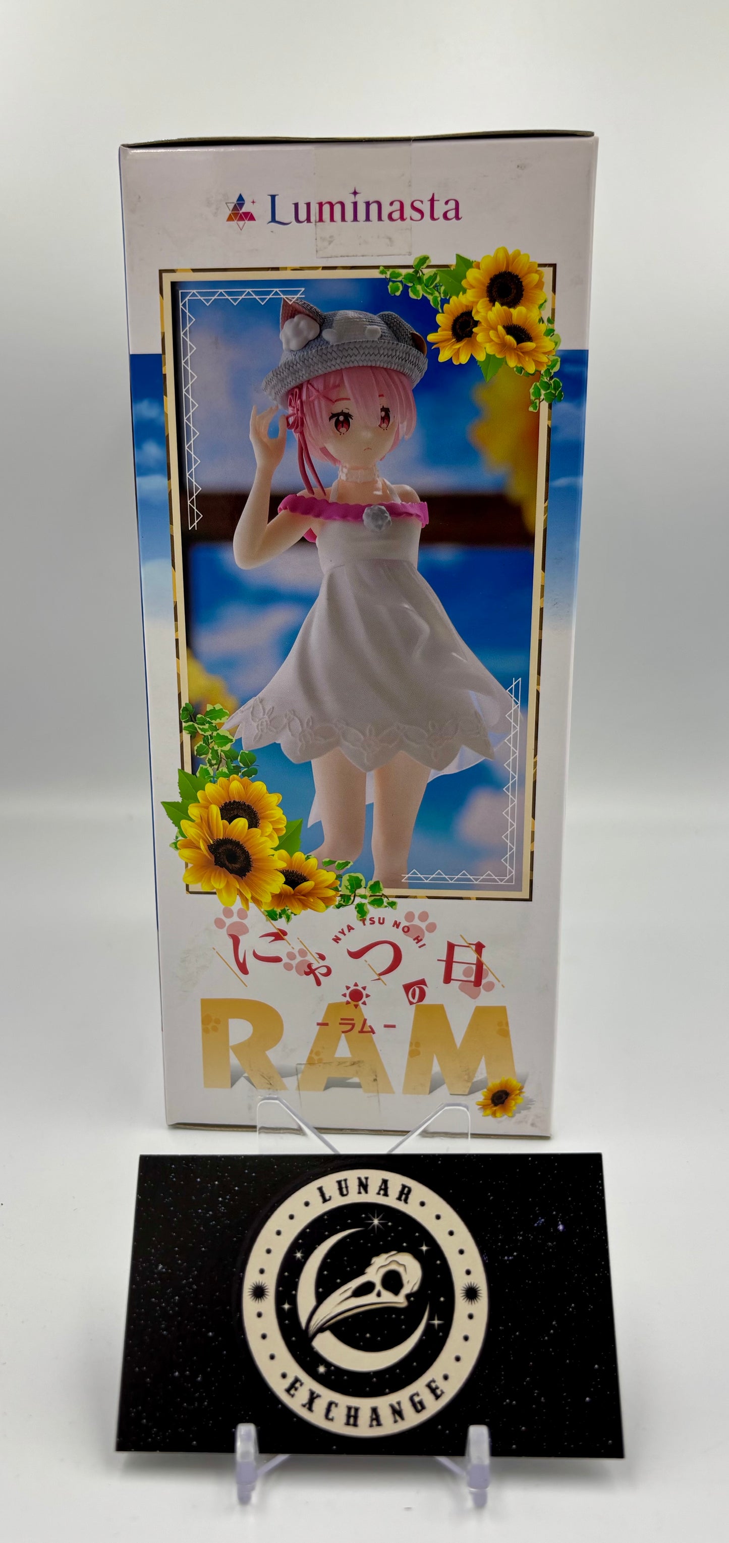 Packaging of the Luminasta Ram: Nyatsu Day Ver. figure by SEGA.