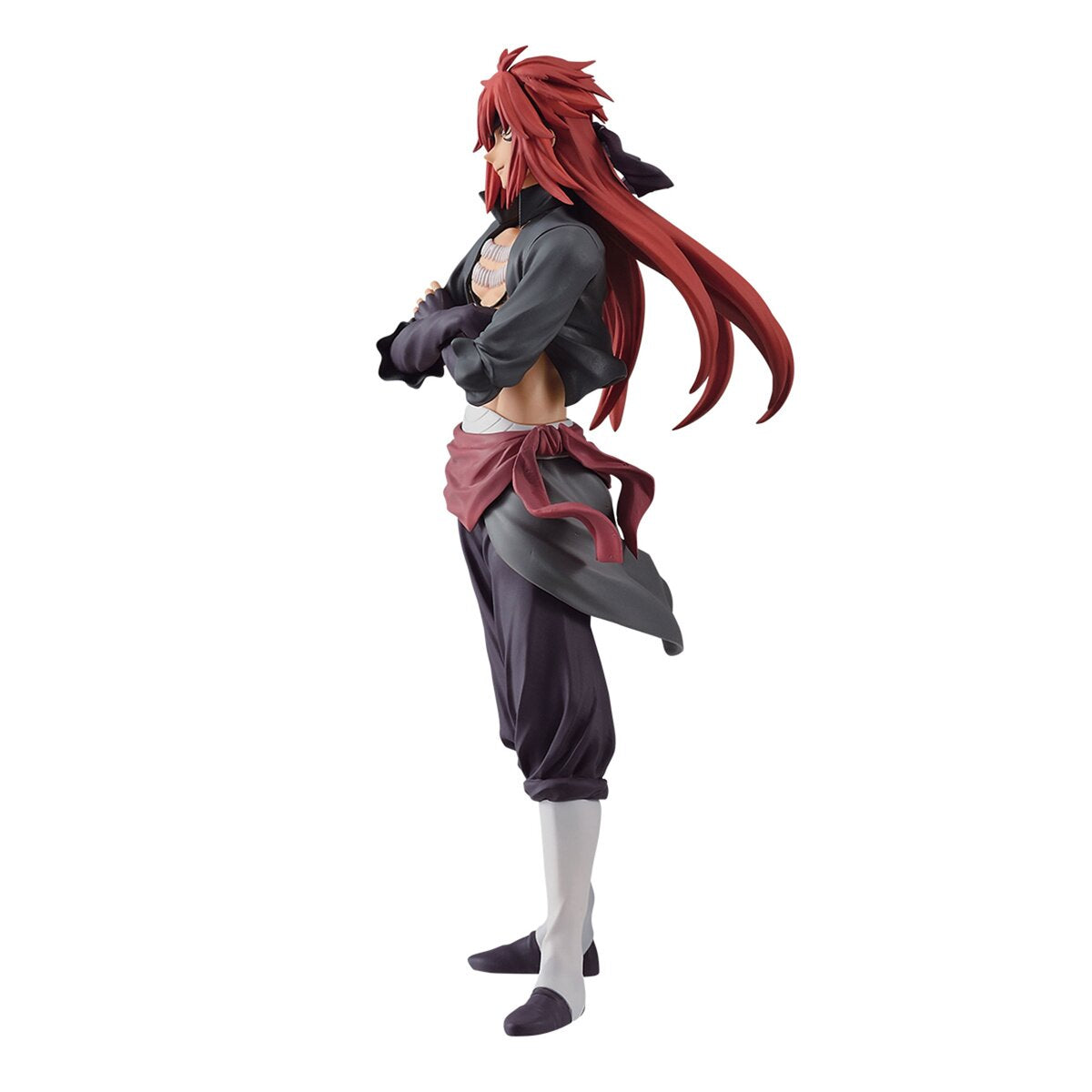 Side profile showcasing Guy Crimson's dynamic pose and detailed attire.