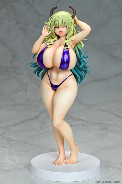 Full-body view of Lucoa: Bikini Style 1/7 Scale Figure by Q-six.alternative face 