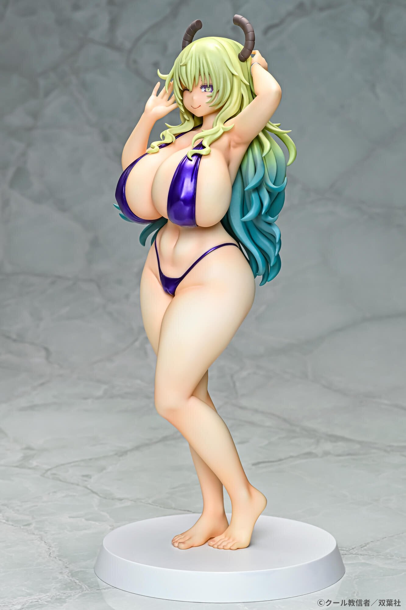 Side view showcasing Lucoa’s dynamic pose and flowing hair.