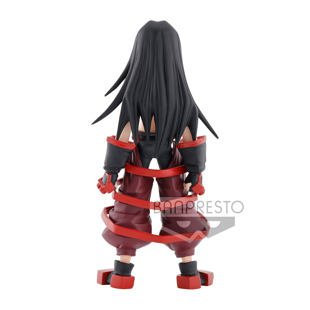 Rear view displaying the figure's intricate design elements.