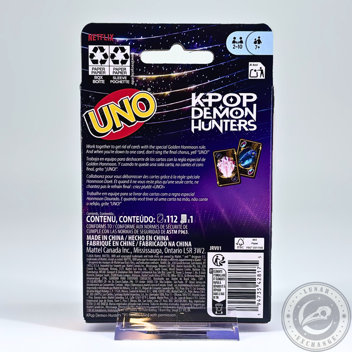 UNO KPop Demon Hunters Card Game by Mattel – Netflix Special Edition