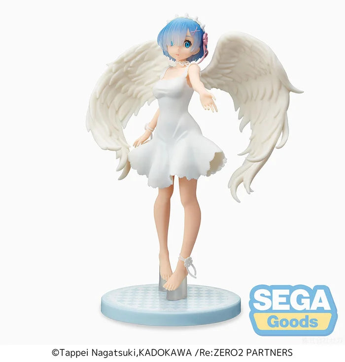 Full-body view of Rem Demon Angel Ver. Super Premium Figure by Sega.