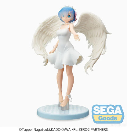 Full-body view of Rem Demon Angel Ver. Super Premium Figure by Sega.