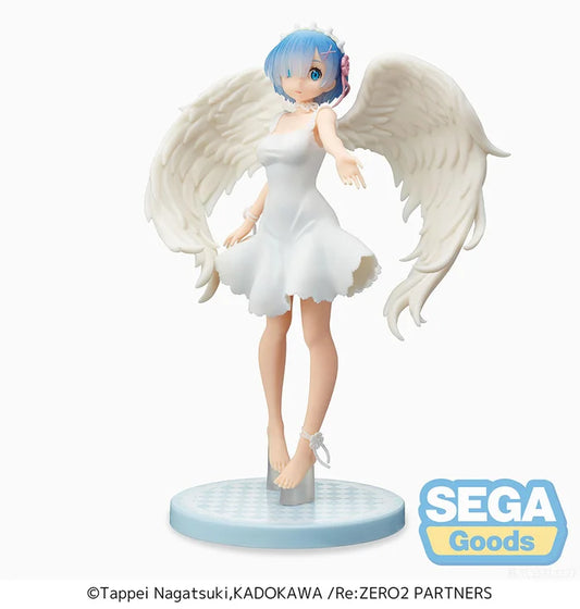 Full-body view of Rem Demon Angel Ver. Super Premium Figure by Sega.