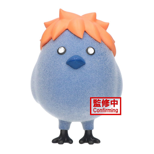 Front view of the flocked Hinagarasu figure