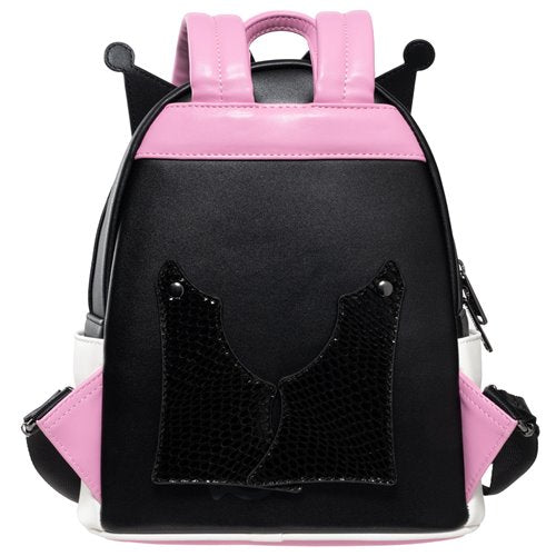 Back of Kuromi backpack without wings, revealing the velcro-attach patch.