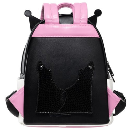 Back of Kuromi backpack without wings, revealing the velcro-attach patch.