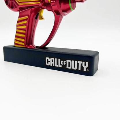 Zoomed-in image of the Call of Duty Ray Gun lamp’s black base showing the white “CALL OF DUTY” branding in clean detail.